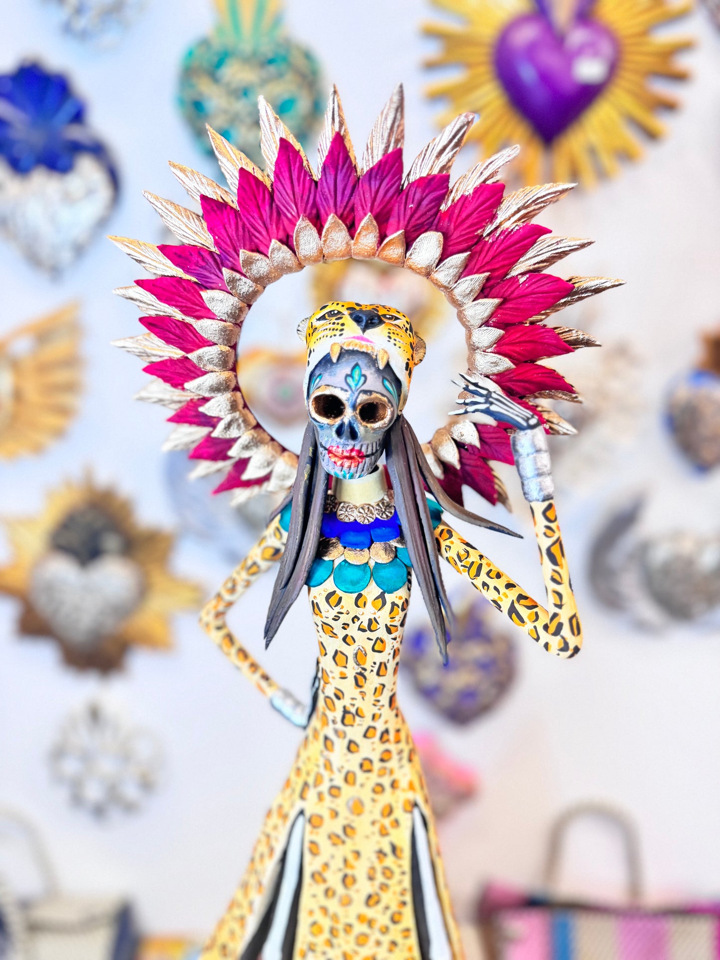 Golden Aztec jaguar Catrina