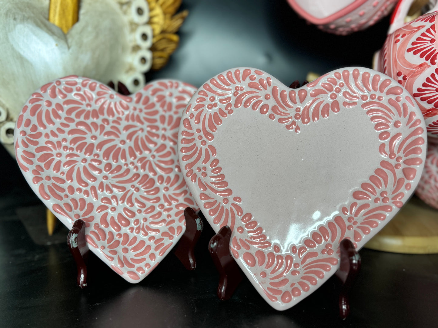 Heart talavera plate