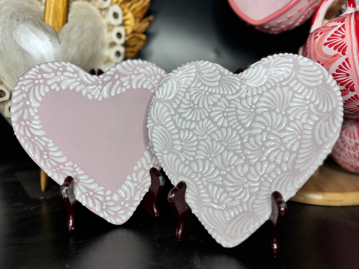 Heart talavera plate