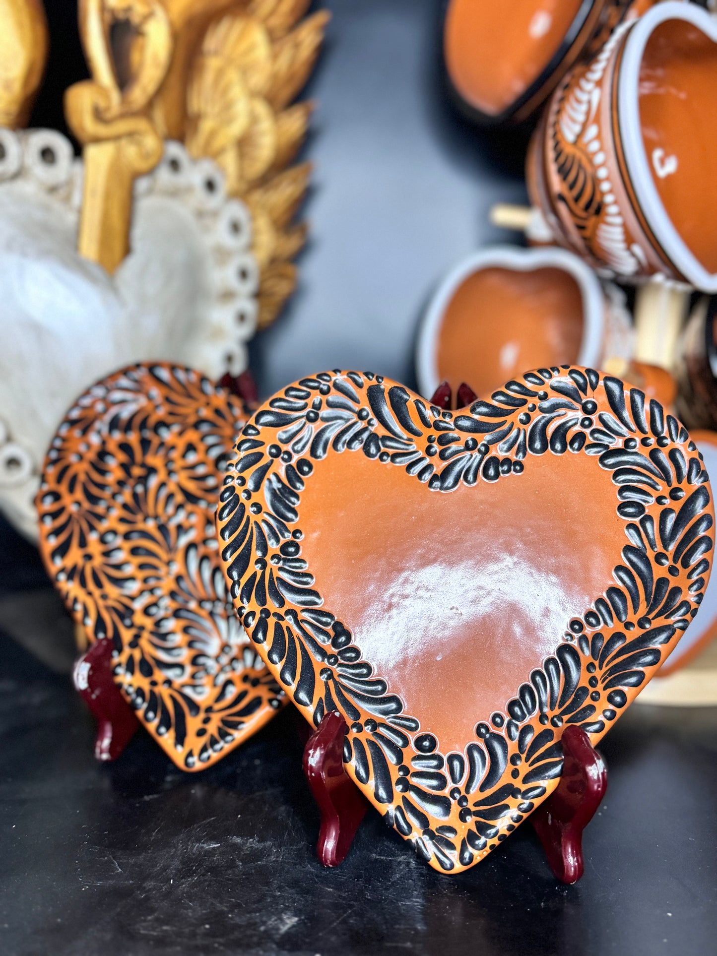 Heart talavera plate