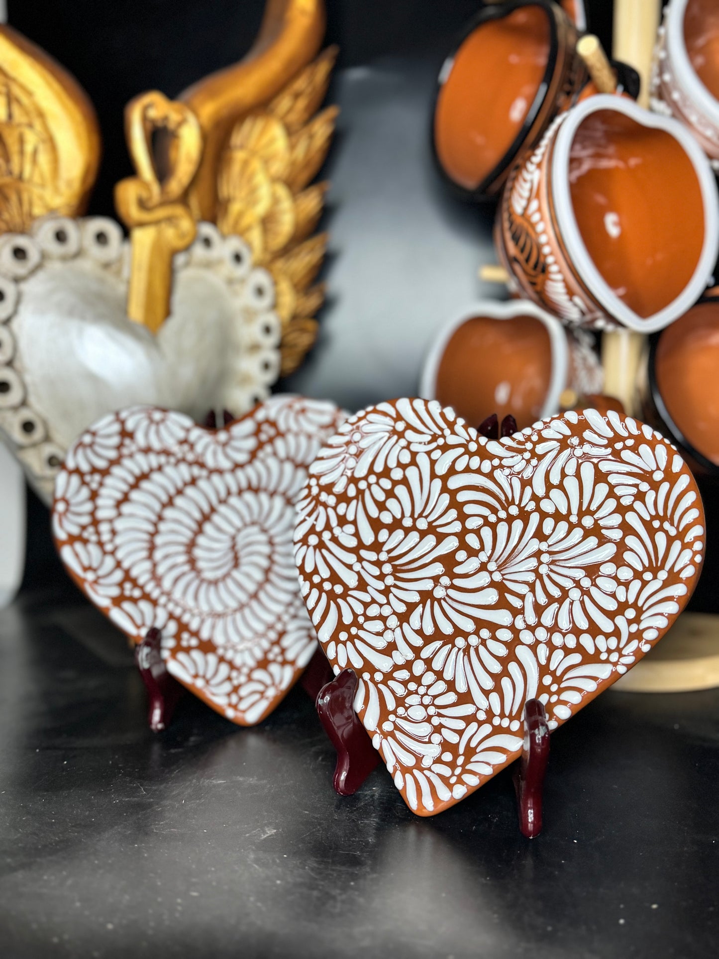 Heart talavera plate