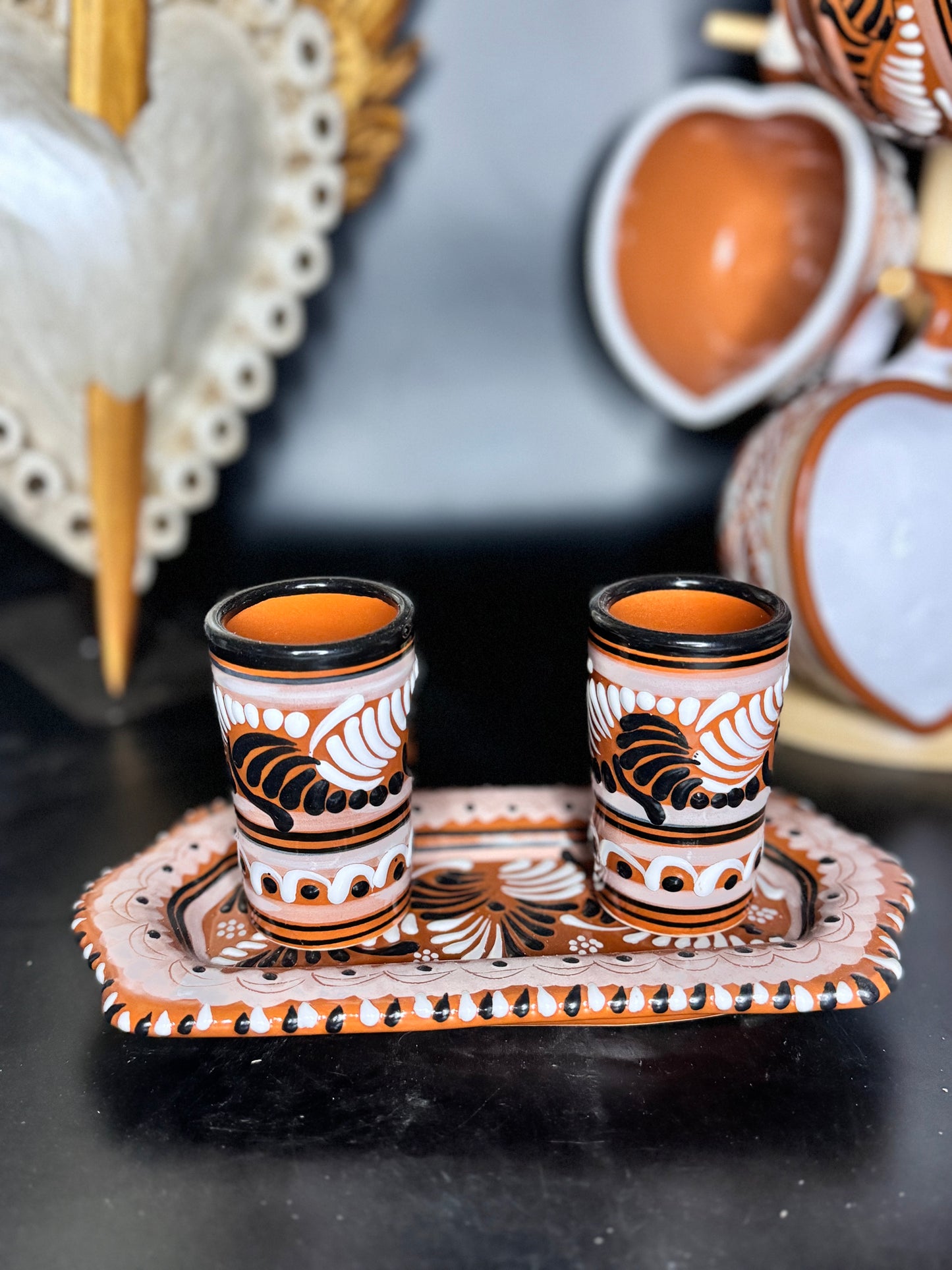 Talavera shot glasses