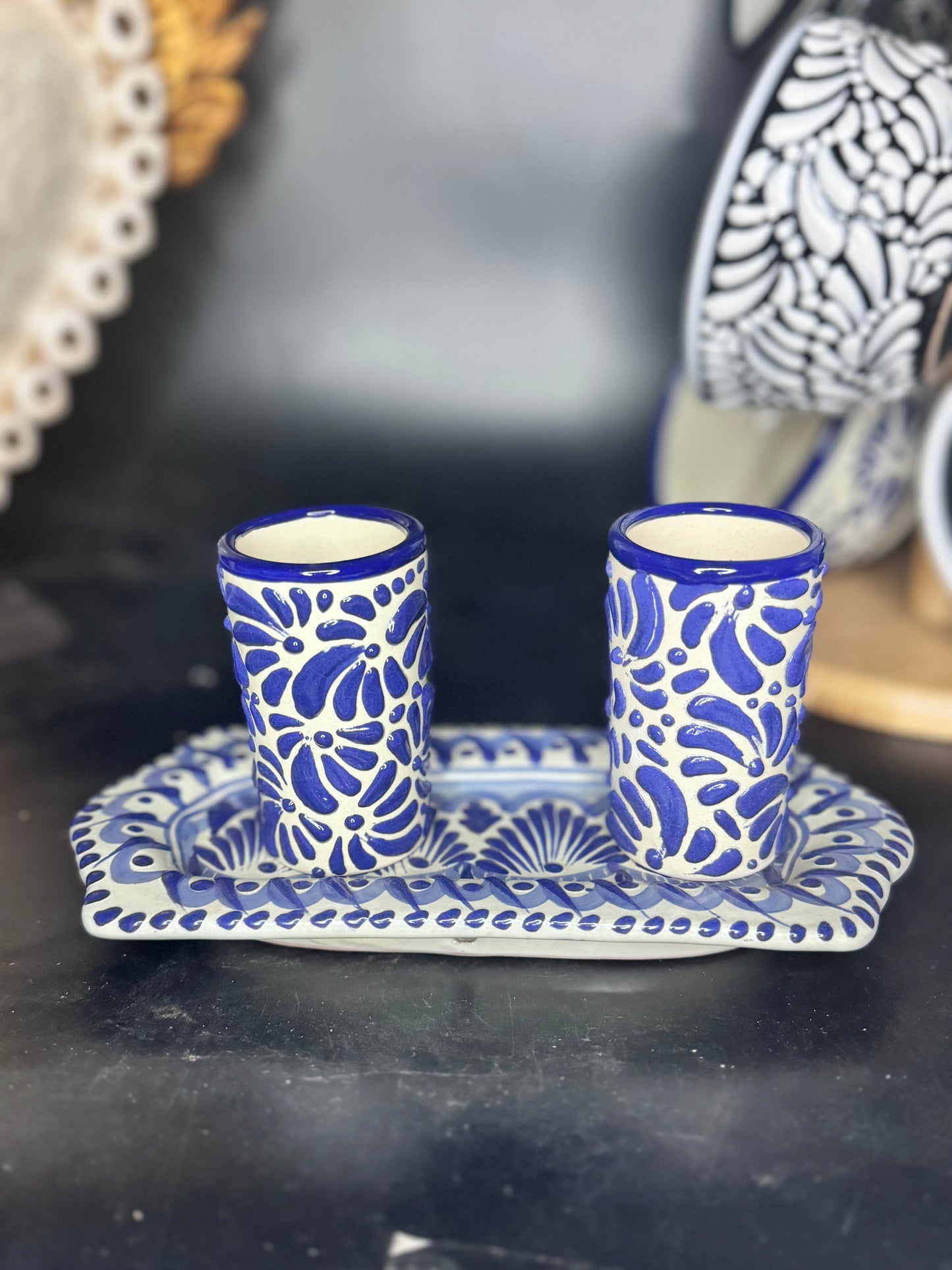 Talavera shot glasses