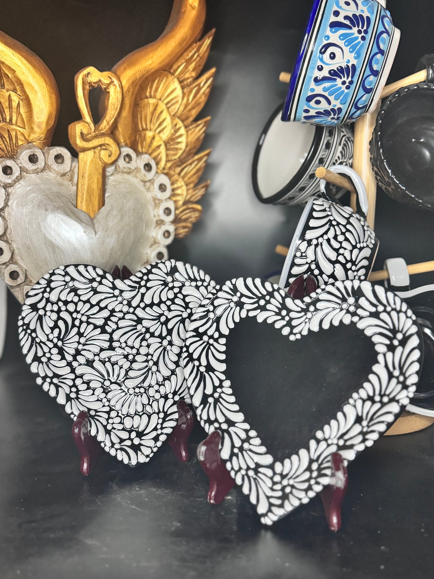 Heart talavera plate