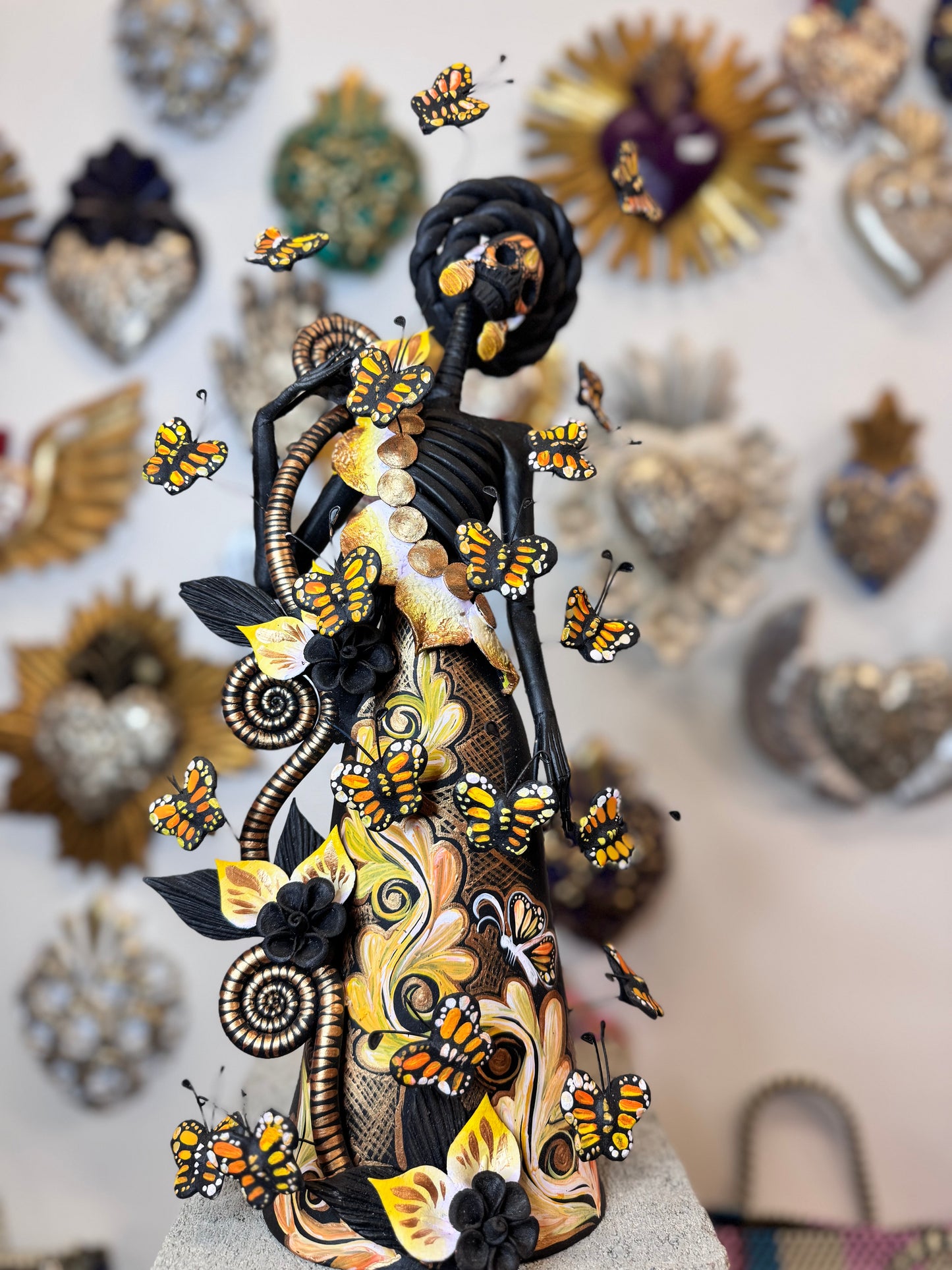 Large Monarch butterfly Catrina Yellow 001
