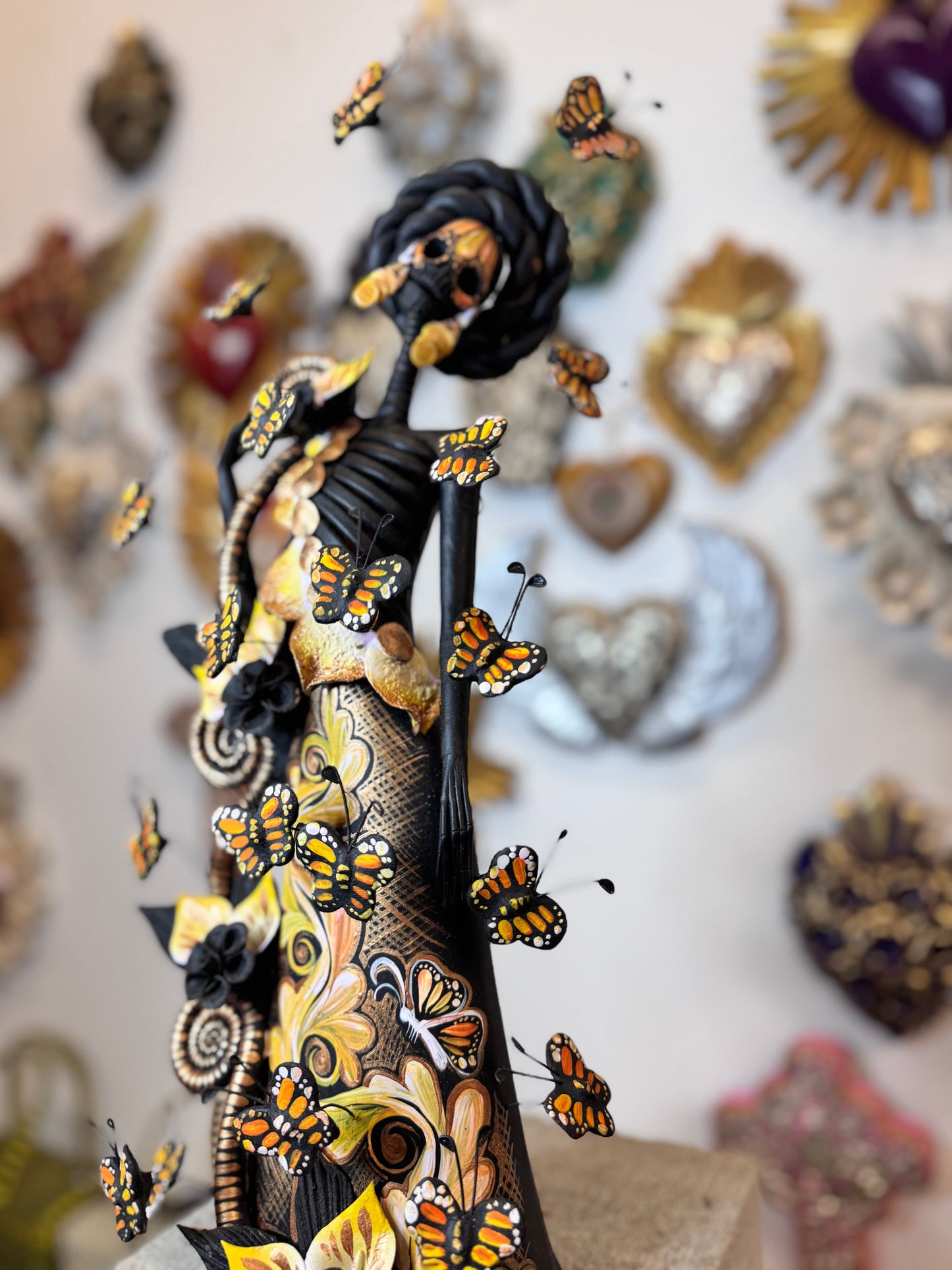 Large Monarch butterfly Catrina Yellow 001