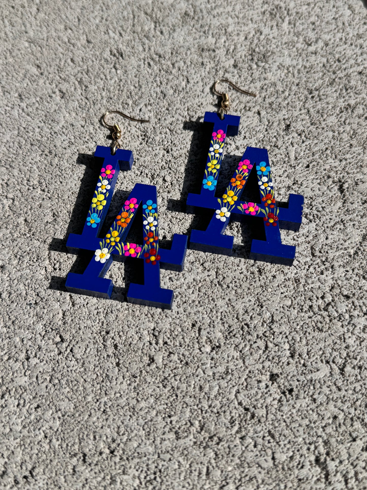LA wooden earrings