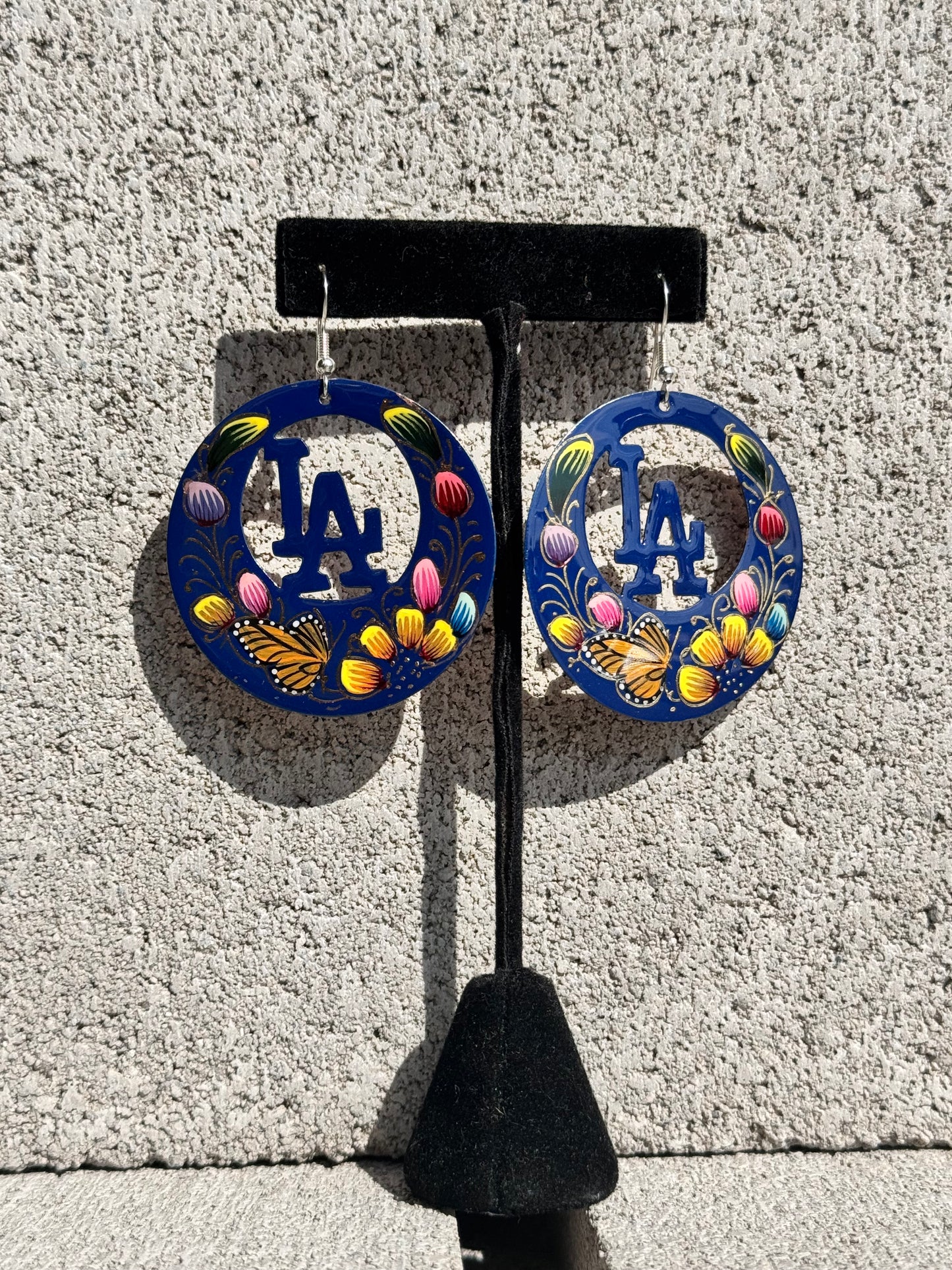 LA copper dodger earings
