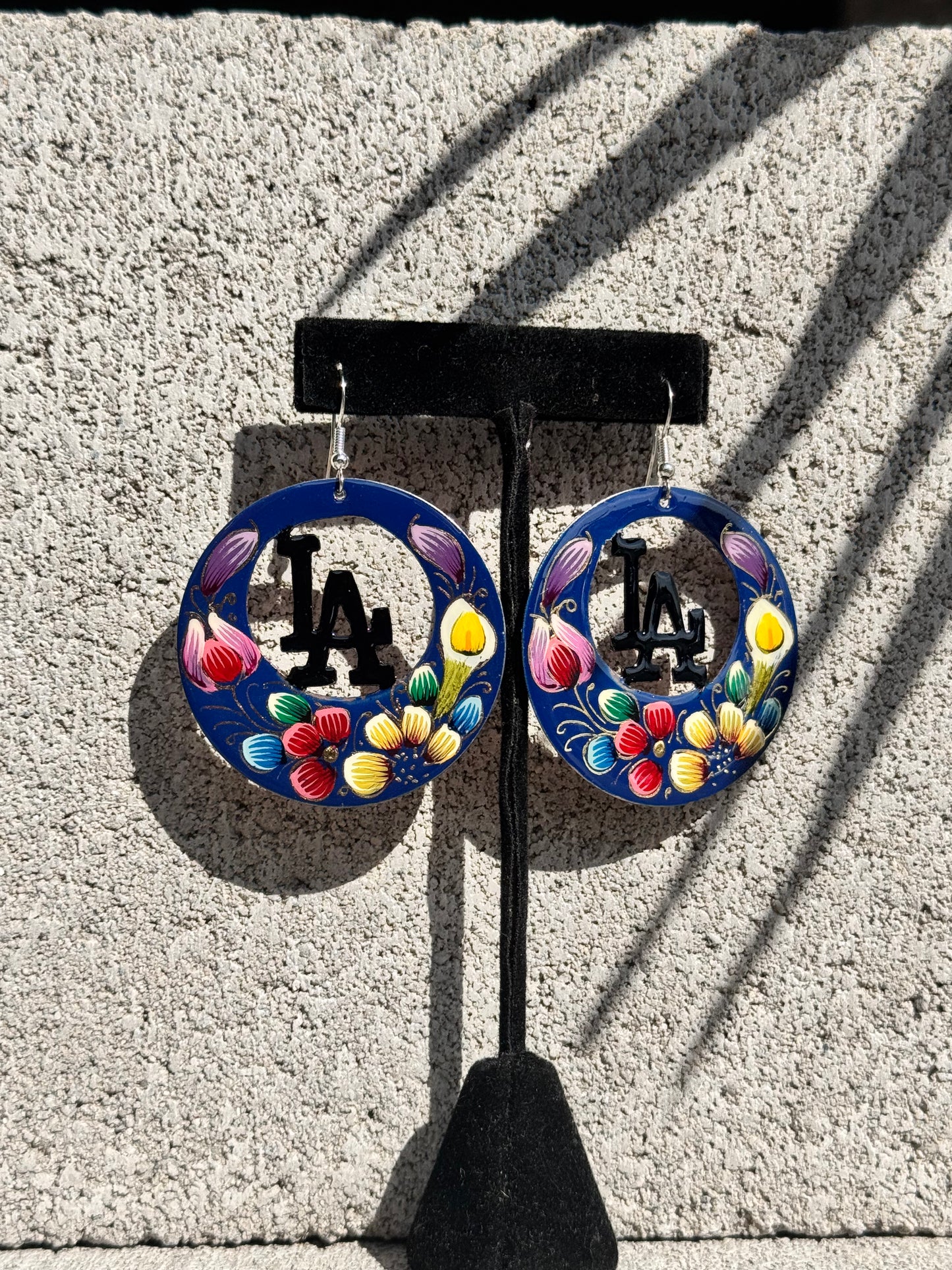 LA copper dodger earings