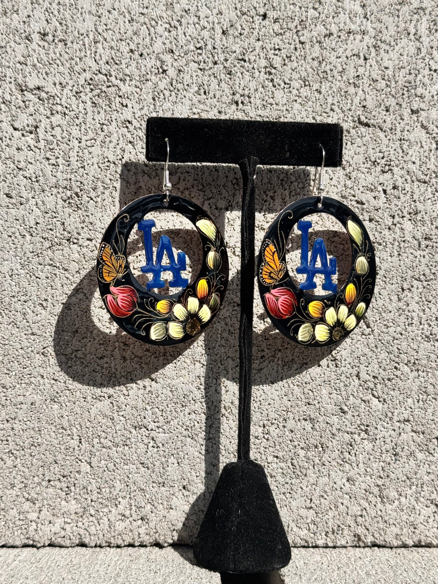 LA copper dodger earings