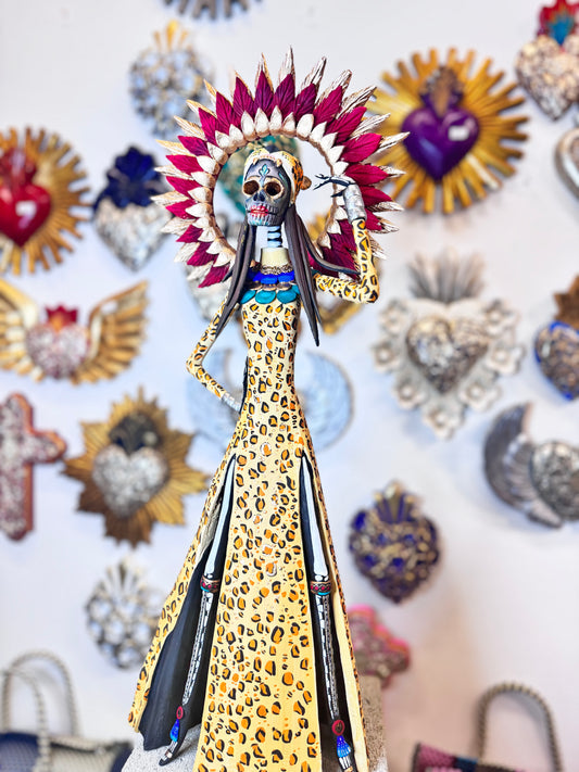 Golden Aztec jaguar Catrina