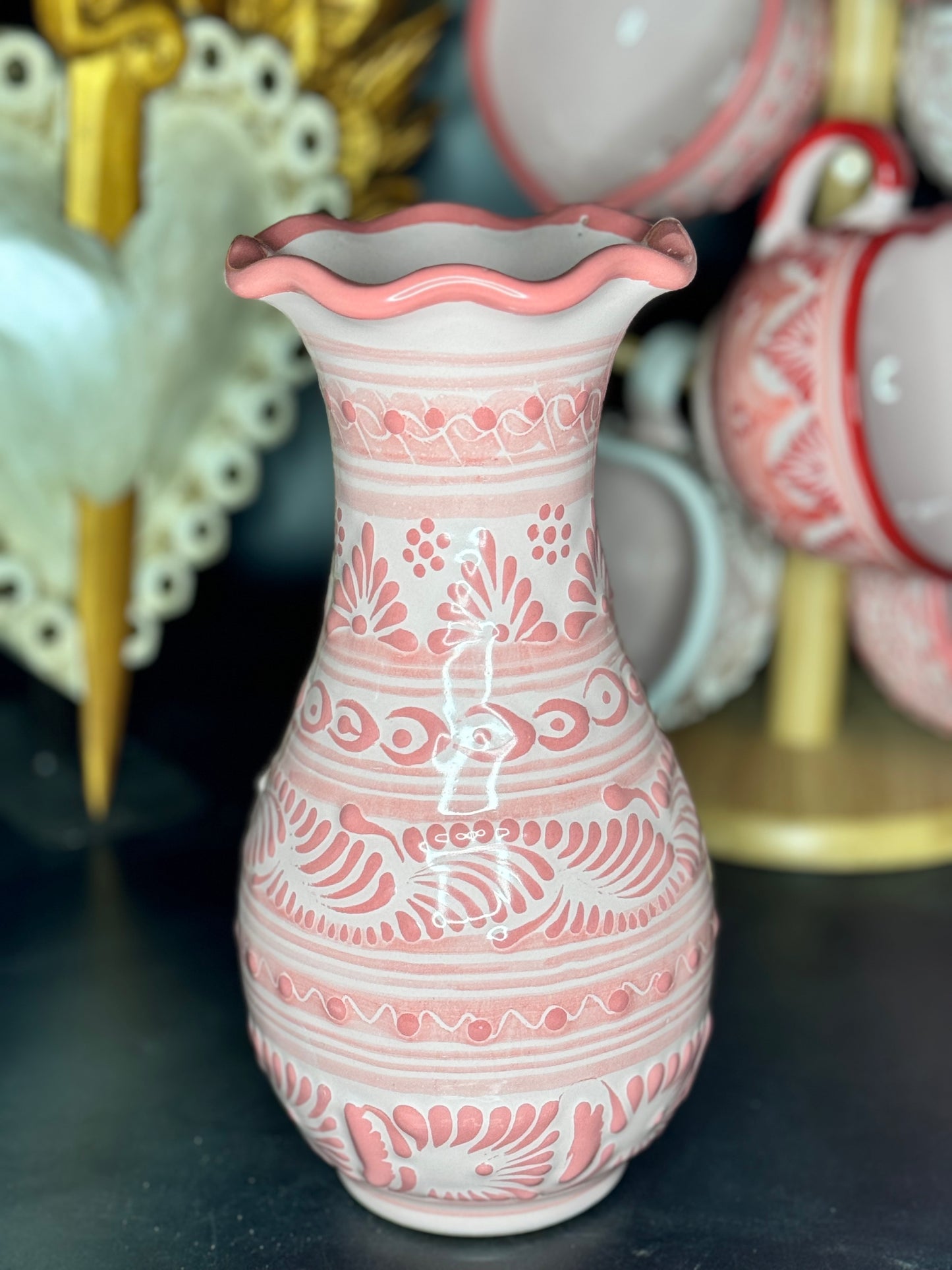 Skinny talavera vase