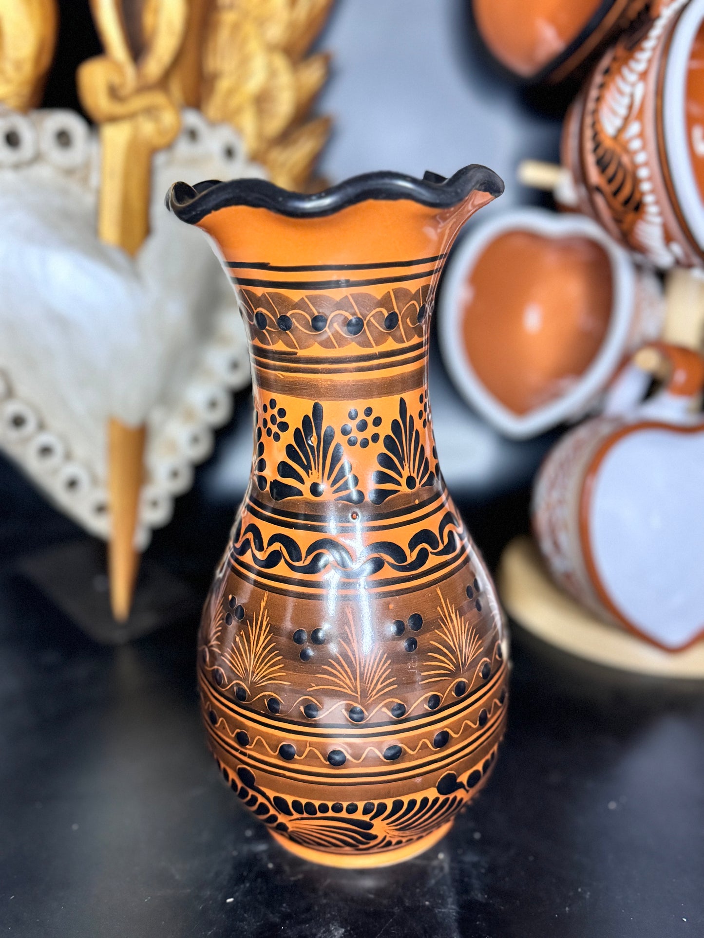 Skinny talavera vase