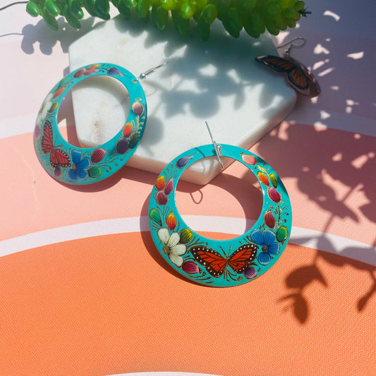 Copper earring turquoise