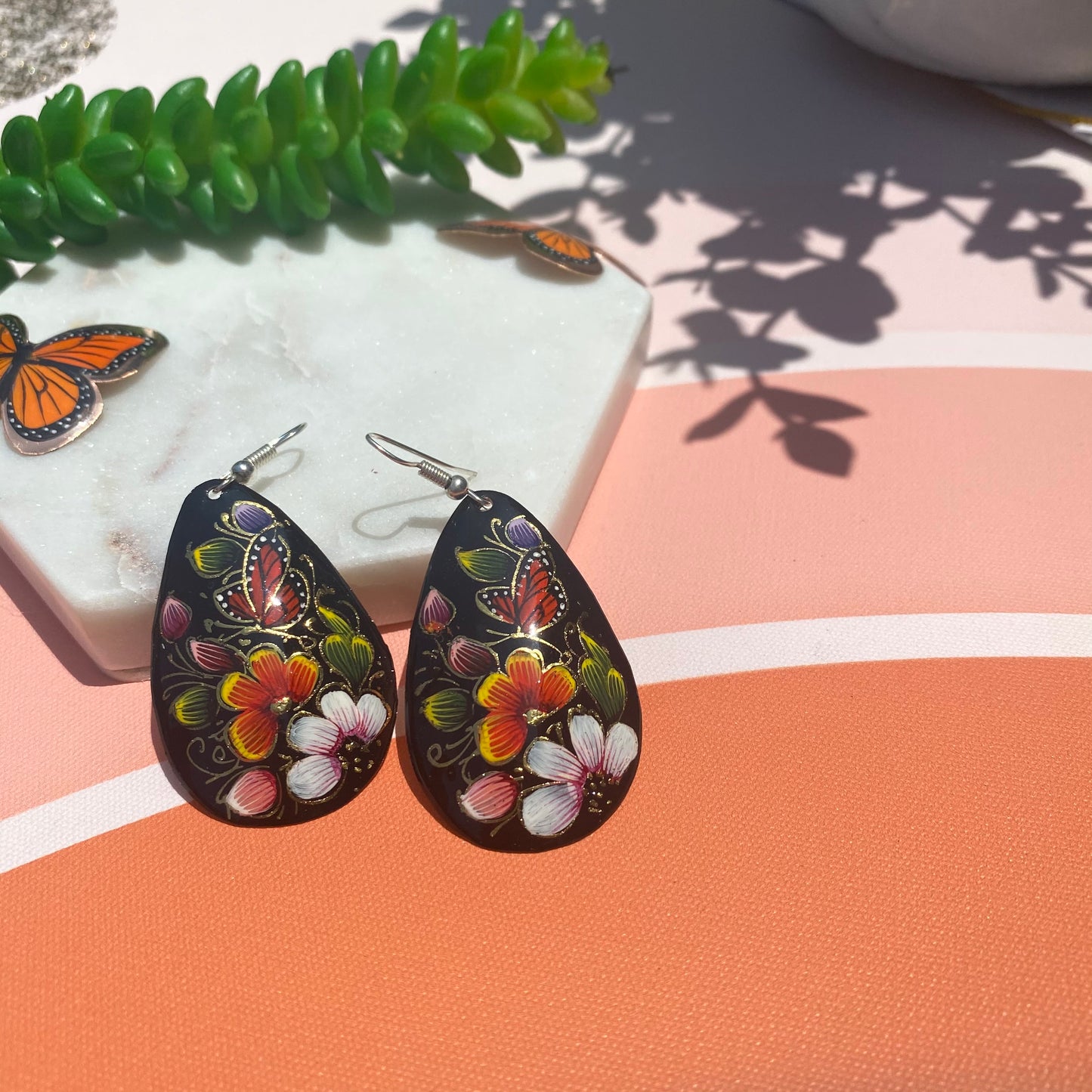 Copper earring Black